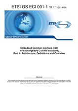 ETSI GS ECI 001-1-V1.1.1 (19.9.2014)