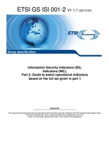 ETSI GS ISI 001-2-V1.1.1 (23.4.2013)