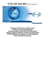 ETSI SR 002960-V1.0.1 (5.12.2012)