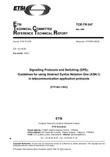 ETSI TCRTR 047-ed.1 (30.5.1996)