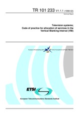 ETSI TR 101233-V1.1.1 (15.2.1998)