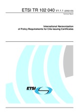 ETSI TR 102040-V1.1.1 (11.3.2002)