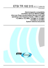 ETSI TR 102315-V1.1.1 (24.3.2004)