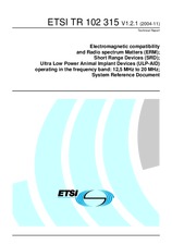 ETSI TR 102315-V1.2.1 (25.11.2004)