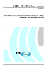 ETSI TR 102505-V1.1.1 (20.12.2006)