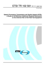 ETSI TR 102581-V1.1.1 (14.5.2007)