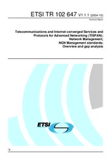 ETSI TR 102647-V1.1.1 (29.10.2004)