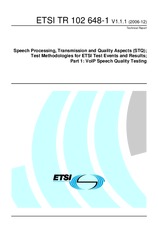 ETSI TR 102648-1-V1.1.1 (19.12.2006)