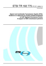 ETSI TR 102775-V1.3.1 (2.11.2009)