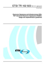 ETSI TR 102923-V1.1.1 (20.7.2010)