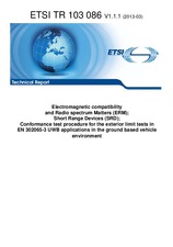 ETSI TR 103086-V1.1.1 (22.3.2013)