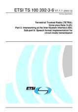 ETSI TS 100392-3-6-V1.1.1 (18.12.2003)