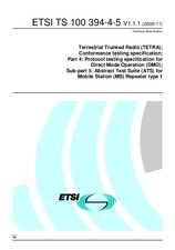 ETSI TS 100394-4-5-V1.1.1 (30.10.2000)