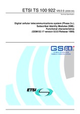 ETSI TS 100922-V8.0.0 (28.4.2000)