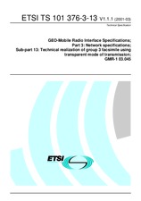 ETSI TS 101376-3-13-V1.1.1 (15.3.2001)