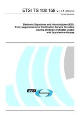 ETSI TS 102158-V1.1.1 (9.10.2003)
