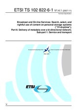ETSI TS 102822-6-1-V1.4.1 (13.11.2007)