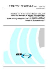 ETSI TS 102822-6-2-V1.1.1 (2.10.2003)