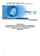ETSI TS 103115-V9.4.0 (2.4.2015)