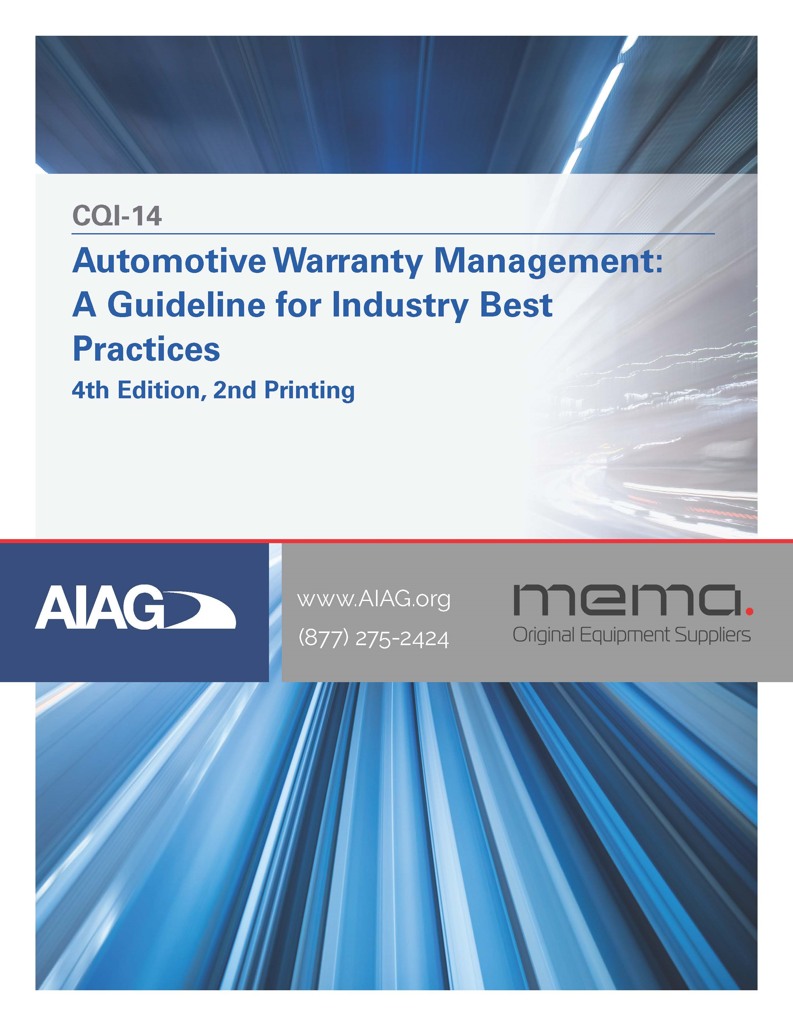 AIAG Automotive Warranty Management (1.4.2022)