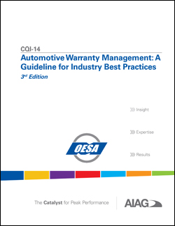 AIAG Automotive Warranty Management Guideline (1.4.2018)