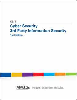 AIAG Cyber Security 3rd Party Information Security (1.4.2018)