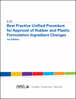 AIAG Best Practice: Unified Procedure for App of Rubber & Plastic (1.3.2005)
