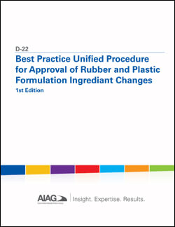 AIAG Best Practice: Unified Procedure for App of Rubber & Plastic (1.3.2005)