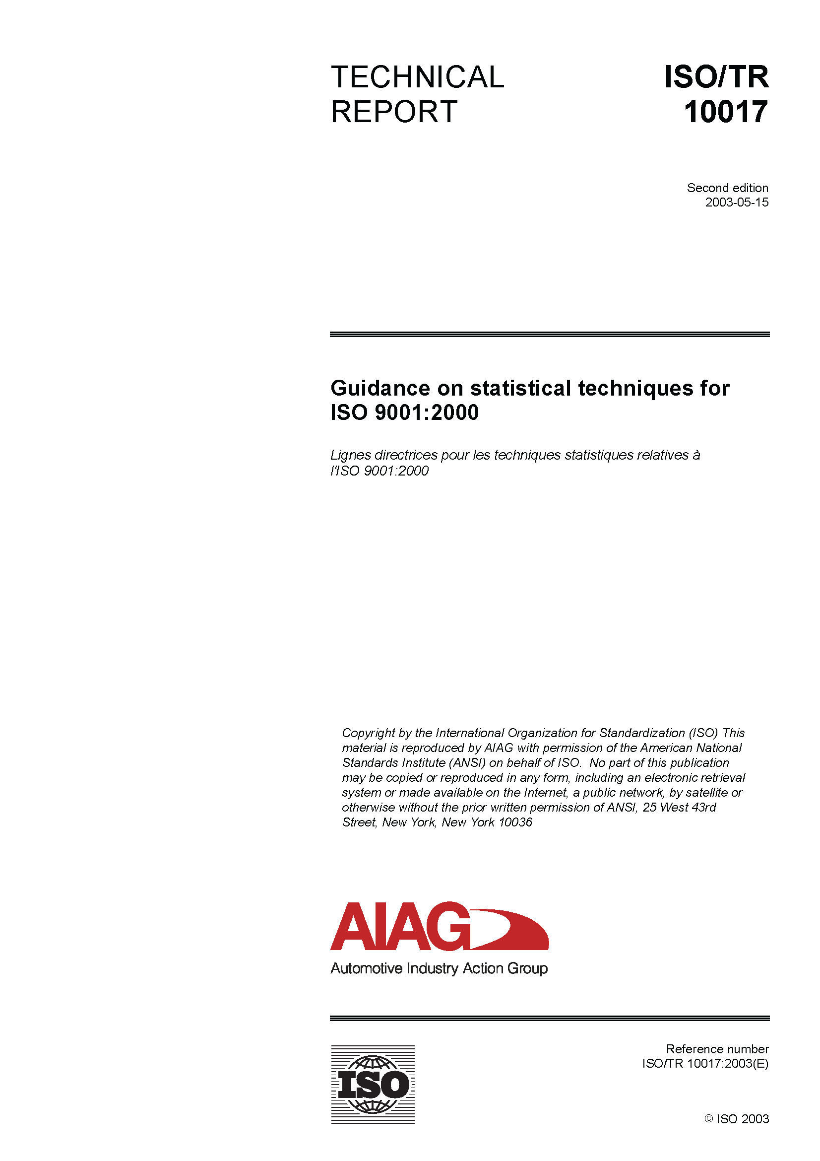 AIAG Guidance on Statistical Techniques for ISO 9001:2000 img