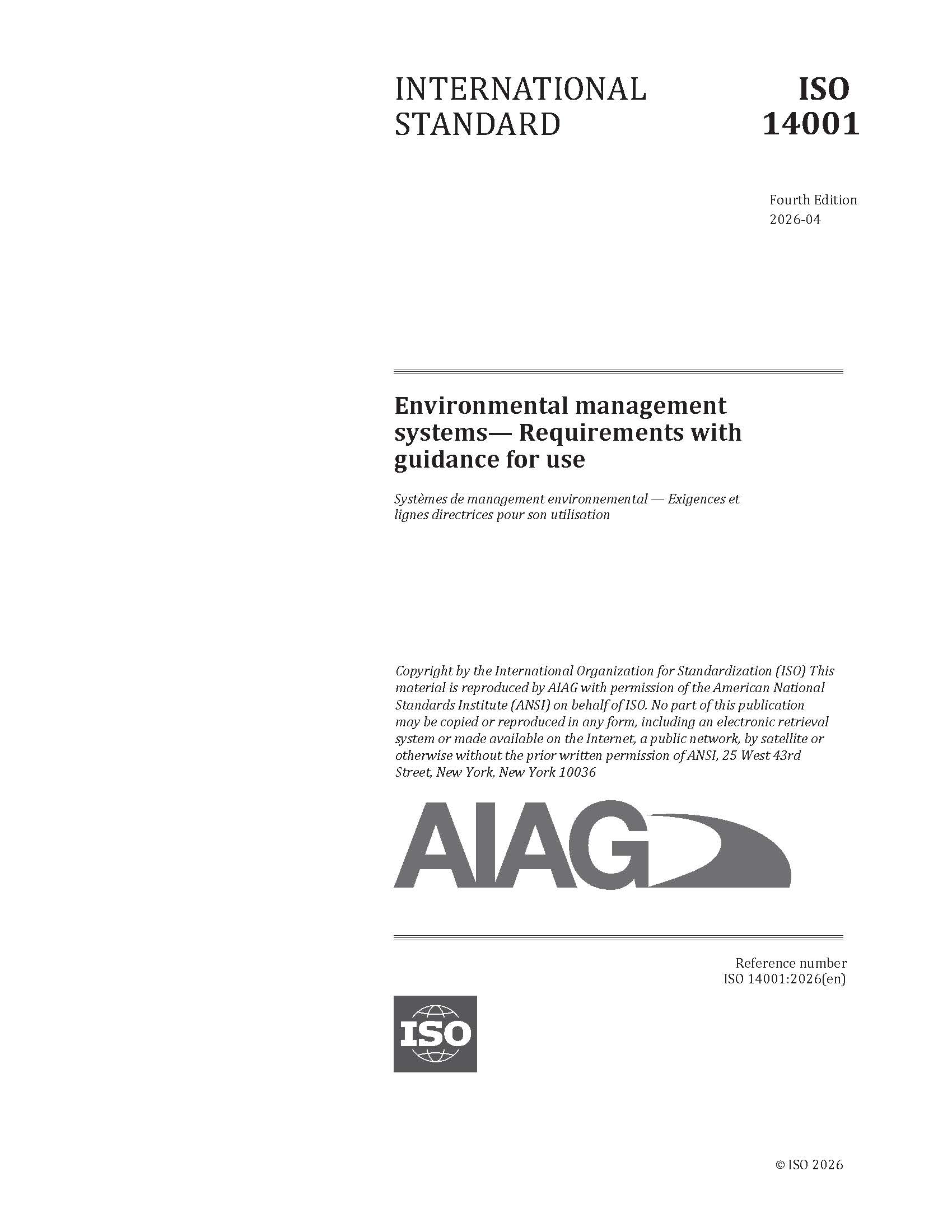 AIAG Environmental Management Systems-Requirements With Guidance (1.4.2026)