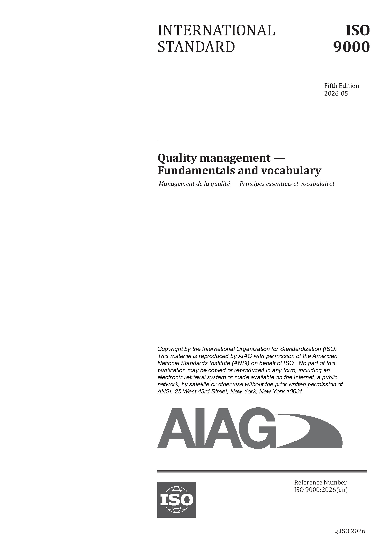 AIAG Quality Management Systems - Fundamentals and Vocabulary (1.5.2026)